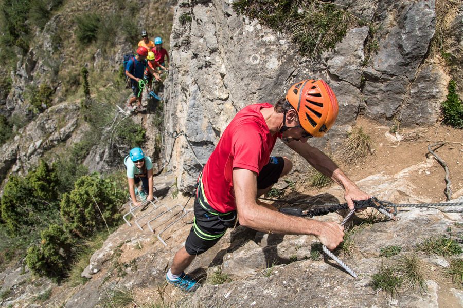 Klettersteig bij Poingt Ravier