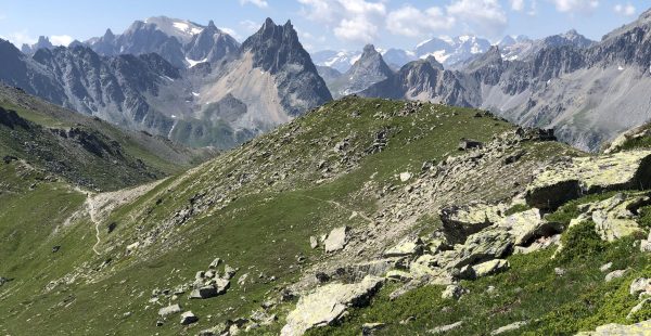 Beklimming Grand Plateau, afdaling via het groene meer van Valmeinier - MTB / ATB route