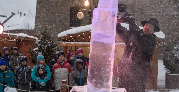 Demonstratie ijssculpturen