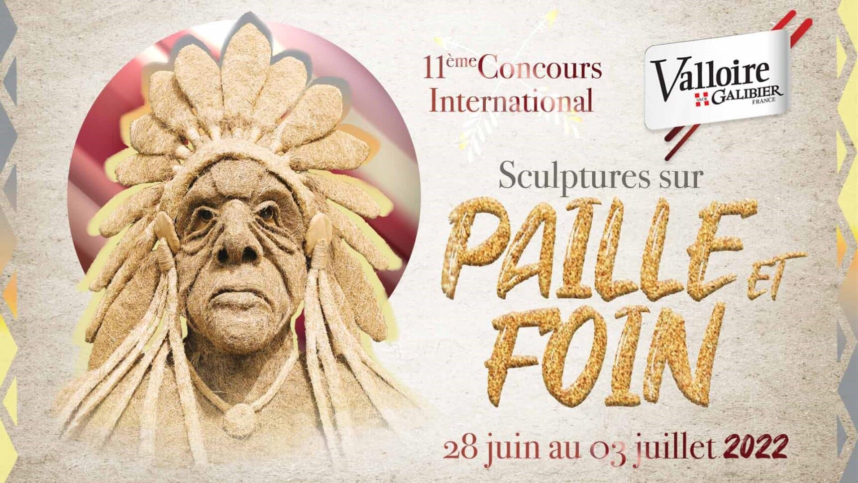 Visuel concours de sculptures sur paille et foin 2022 à Valloire